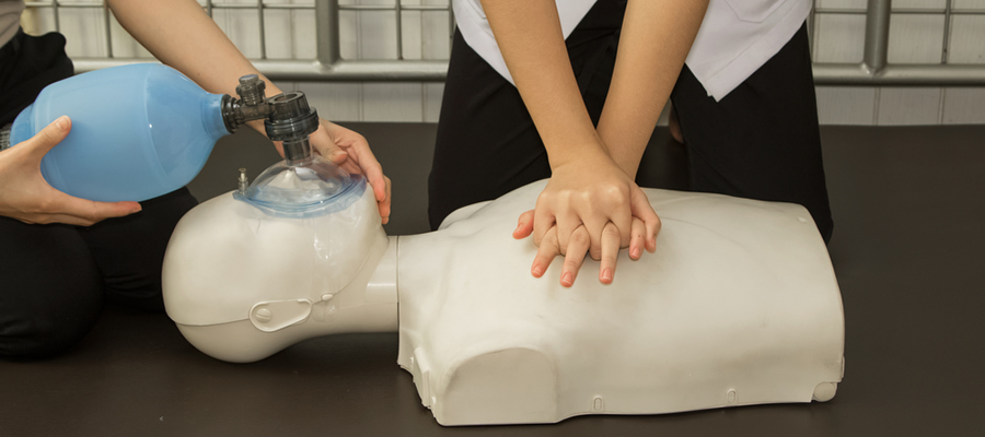 Image of CPR training dummy